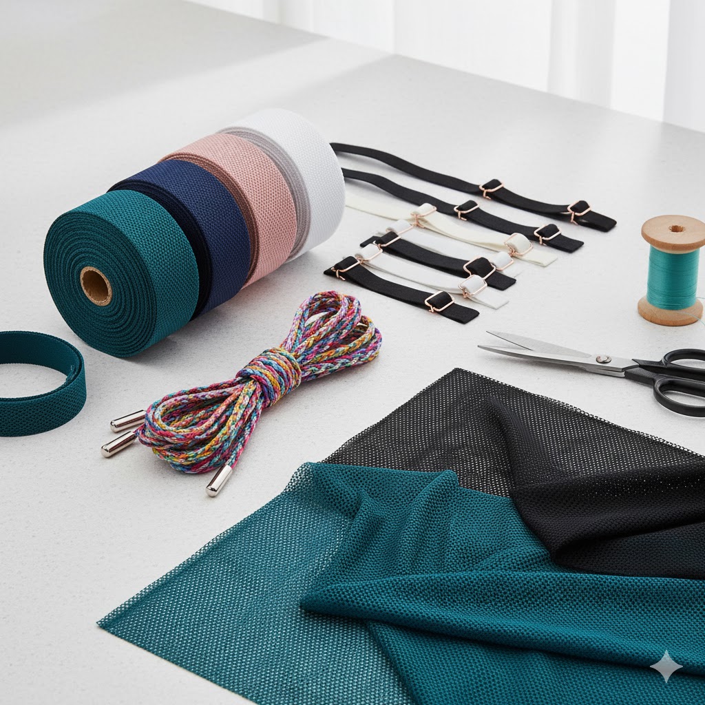 エラスティックとストラップ