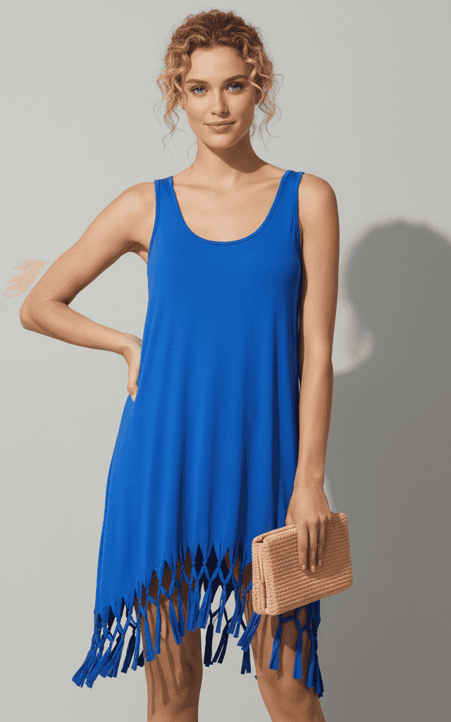 フォーマルなリゾートウェア用のフロントカットアウト付きブルーとホワイトのダマスクプリントマキシドレス